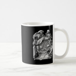 Vintages Goth Skelett Gravur Memento Mori Hallo Kaffeetasse