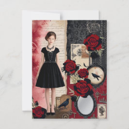 Vintages gotisches Elegant Whimsical Postkarte