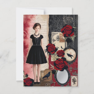 Vintages gotisches Elegant Whimsical Postkarte