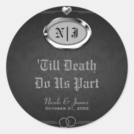 Vintages gotisches Halloween Runder Aufkleber