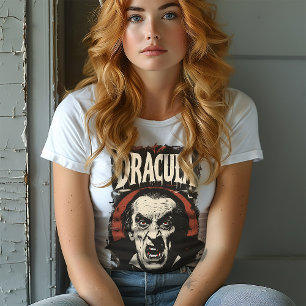 Vintages gotisches Retro-Dracula Halloween T-Shirt