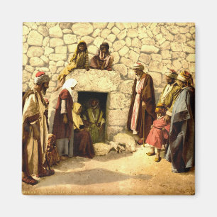 Vintages Grab von Lazarus Bethany Israel 1890 Magnet