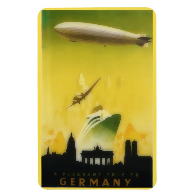 Vintages Graf Zeppelin-Reiseplakat Nr. 2 Magnet (Vertikal)