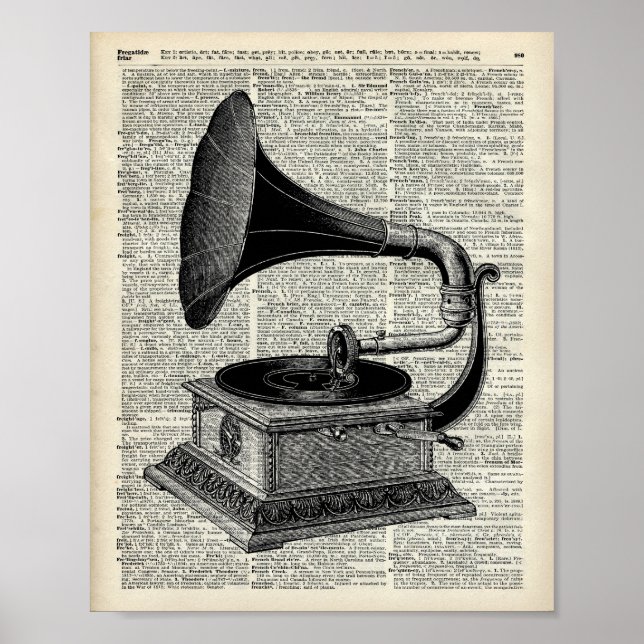 Vintages Grammophon Poster (Vorne)