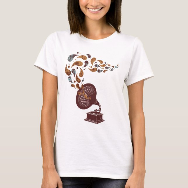 Vintages Grammophon-Shirt T-Shirt (Vorderseite)