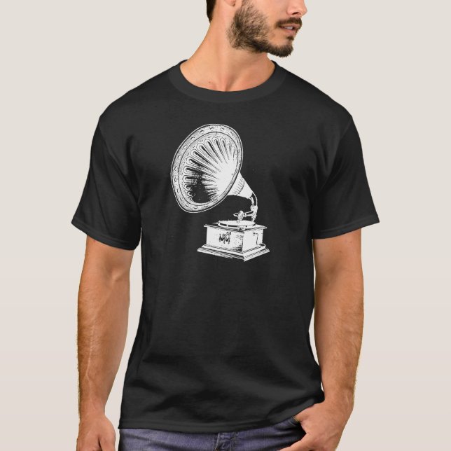 Vintages Gramophon T-Shirt (Vorderseite)