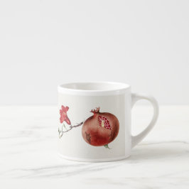 Vintages Granatapfel Espressotasse