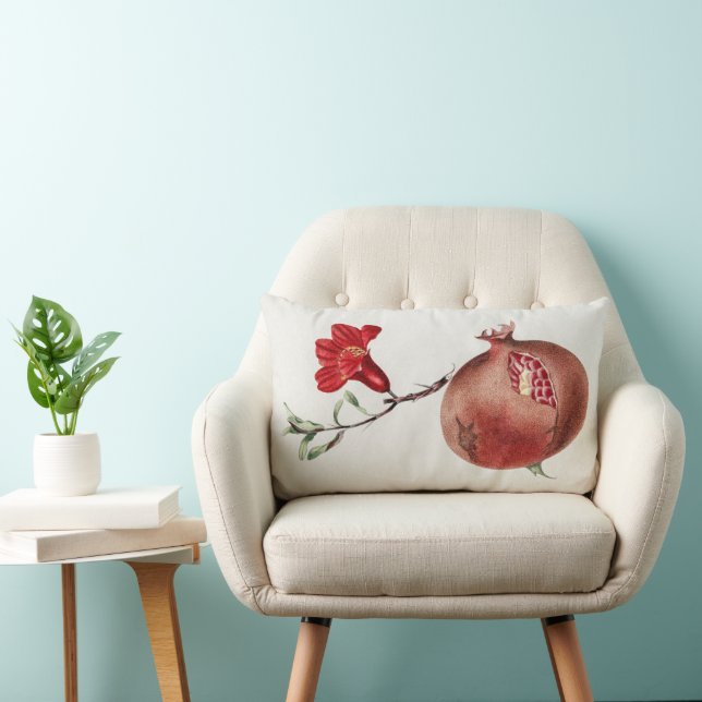 Vintages Granatapfel Lendenkissen (Stuhl )