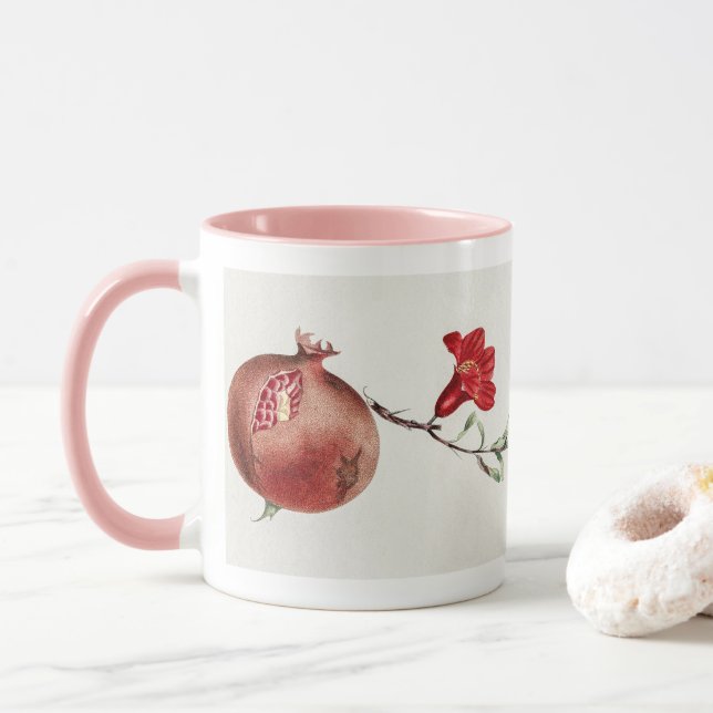 Vintages Granatapfel Tasse (Mit Donut)