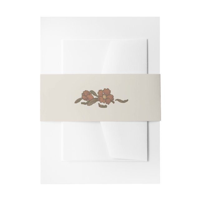 Vintages Granatapfelband Einladungsbanderole (Vorderseite Beispiel)