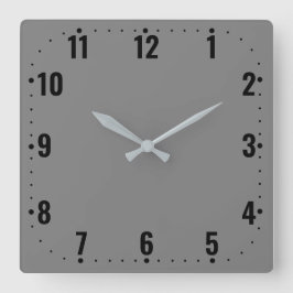 Vintages graues Gesicht mit Zahlen - brüchig Quadratische Wanduhr