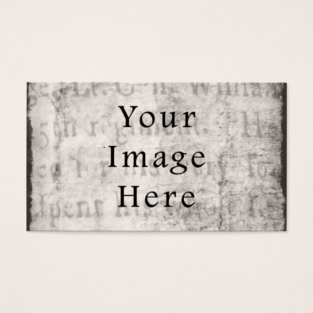 Vintages graues schwarzes Skriptparchpapier (Vorderseite)