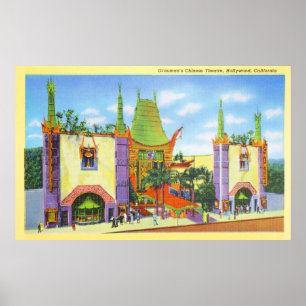 Vintages Graumans Chinesisches Theater Poster