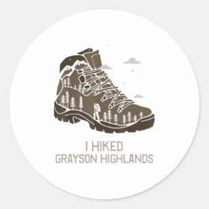 Vintages Grayson Highlands Camping Wanderboot Runder Aufkleber