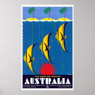 Vintages Great Barrier Reef Poster