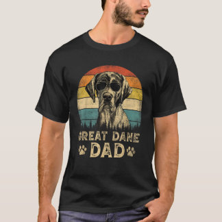 Vintages Great Dane Vater Hunde Liebhaber T-Shirt