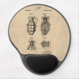 Vintages Grenade-Patent Gel Mousepad