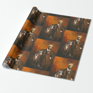 Vintages Greyhound Gentlemen Wrapping Paper Geschenkpapier
