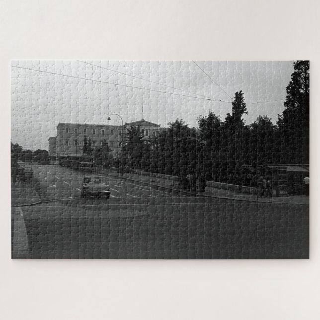 Vintages Griechenland Delphi Altes Palast Athen Puzzle (Horizontal)