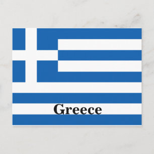 Vintages Griechenland - Europa Flaggenreise Touris Postkarte