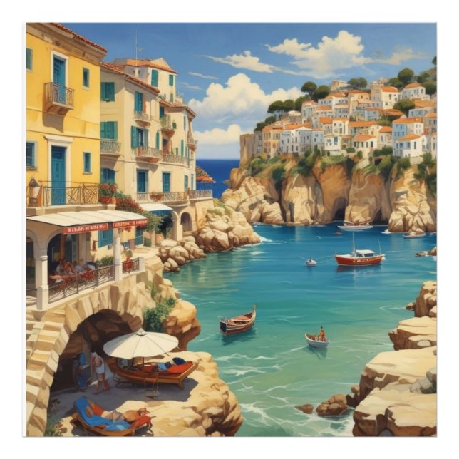 Vintages Griechenland - Insel Korfu Fotodruck (Vorne)