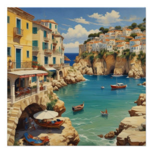 Vintages Griechenland - Insel Korfu Poster