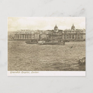 Vintages Großbritannien, London, Greenwich Hospita Postkarte