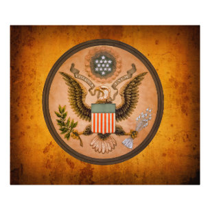 Vintages Grosses SIEGEL der Vereinigten Staaten 18 Fotodruck