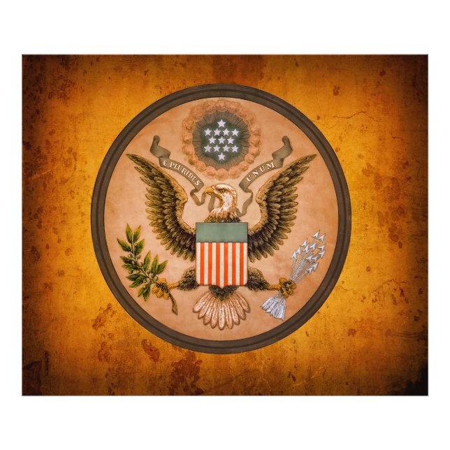 Vintages Grosses SIEGEL der Vereinigten Staaten 18 Fotodruck (Vorne)