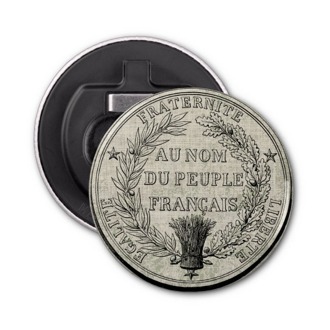 Vintages Großes Siegel Frankreichs Flaschenöffner (Vorderseite)