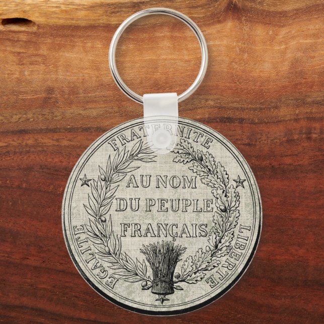 Vintages Großes Siegel Frankreichs Schlüsselanhänger (Vorderseite)