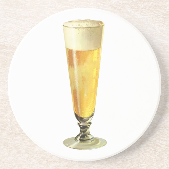 Vintages großes, tiefgefrorenes Bier, alkoholische Getränkeuntersetzer (Vorne)