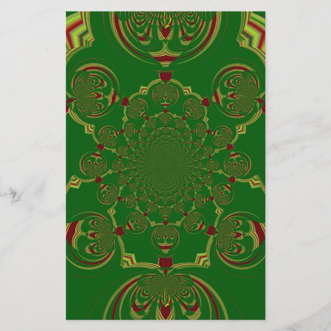 Vintages Grün Briefpapier (Vorderseite)