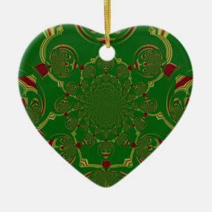 Vintages Grün Keramikornament