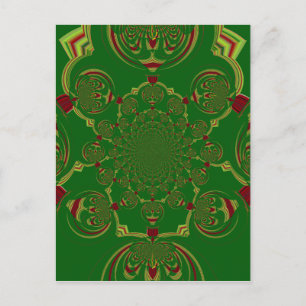 Vintages Grün Postkarte