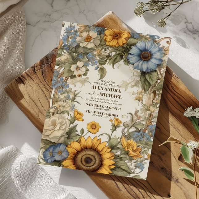 Vintages Grün und Gold Hochzeit Jugendstil Mucha Einladung (Von Creator hochgeladen)