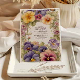 Vintages Grün und Gold Hochzeit Jugendstil Mucha Einladung