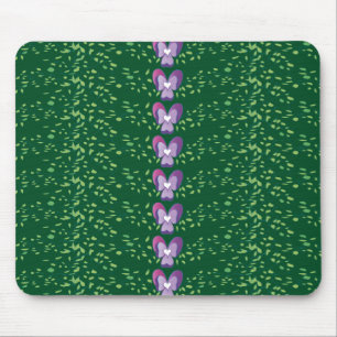 Vintages Grünes Blumenmuster Mousepad