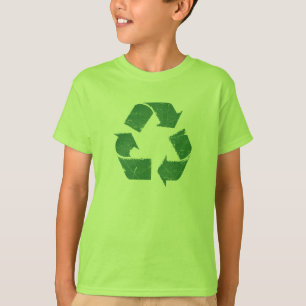 Vintages Grünes Recycle T-Shirt
