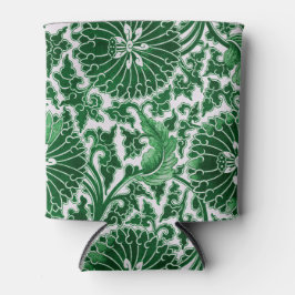 Vintages grünes Zierblumenmuster Dosenkühler