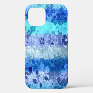Vintages Grunge blaues Blumenmuster Case-Mate iPhone Hülle