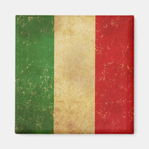 Vintages Grunge-Design mit italienischer Flagge Magnet