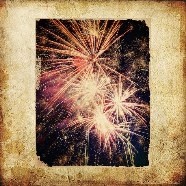 Vintages Grunge Fireworks-Scrapbook (Von Creator hochgeladen)