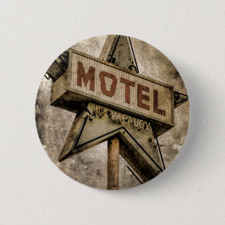 Vintages Grunge-Stern-Motel-Zeichen Button