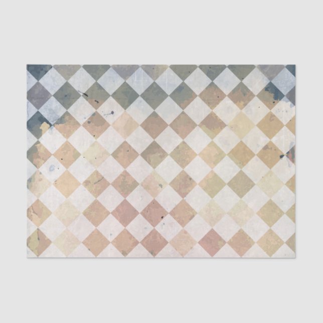 Vintages Grungefliesenmuster Seidenpapier (Vorderseite)