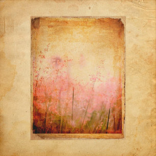 Vintages grungy floral Scrapbook Paper