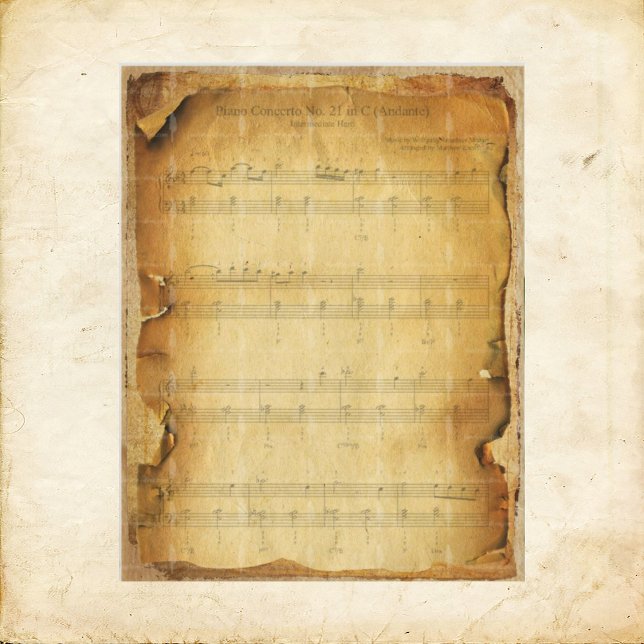Vintages Grungy Mozart Music Scrapbook (Von Creator hochgeladen)