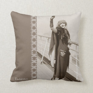 Vintages "gute Reise" Throw-Kissen Kissen