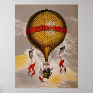 Vintages H. Lachambre Heißluftballon Poster