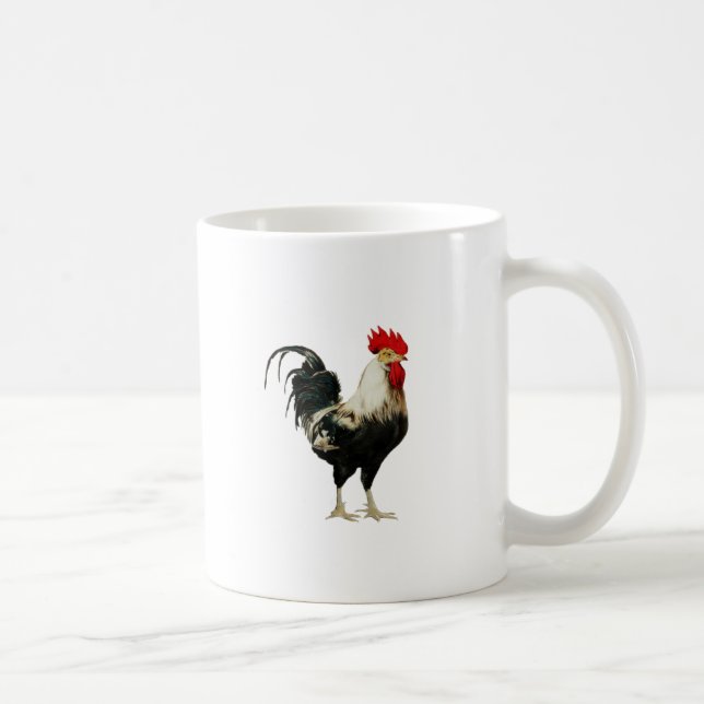 Vintages Hahn-Huhn fertigen Tierbestes besonders Kaffeetasse (Rechts)